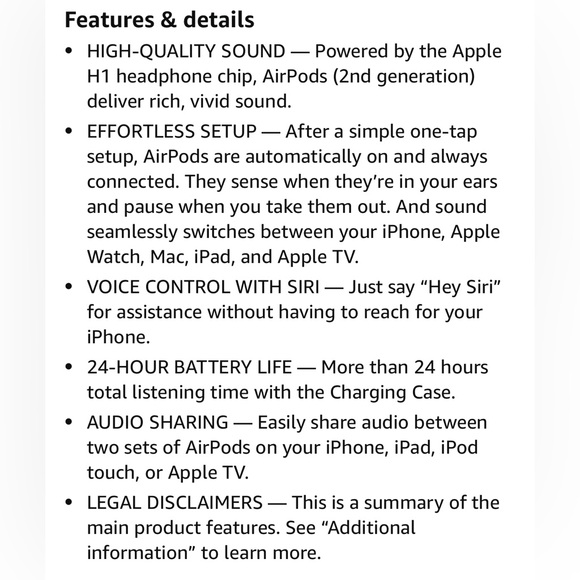 Apple AirPods (2nd Generation) Wireless Ear Buds with Rubber Case - Picture 10 of 16